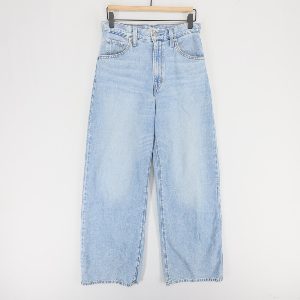 Levis Cinch Baggy Jeans Womens 26x31 Blue Light Wash High Rise Wide Leg
